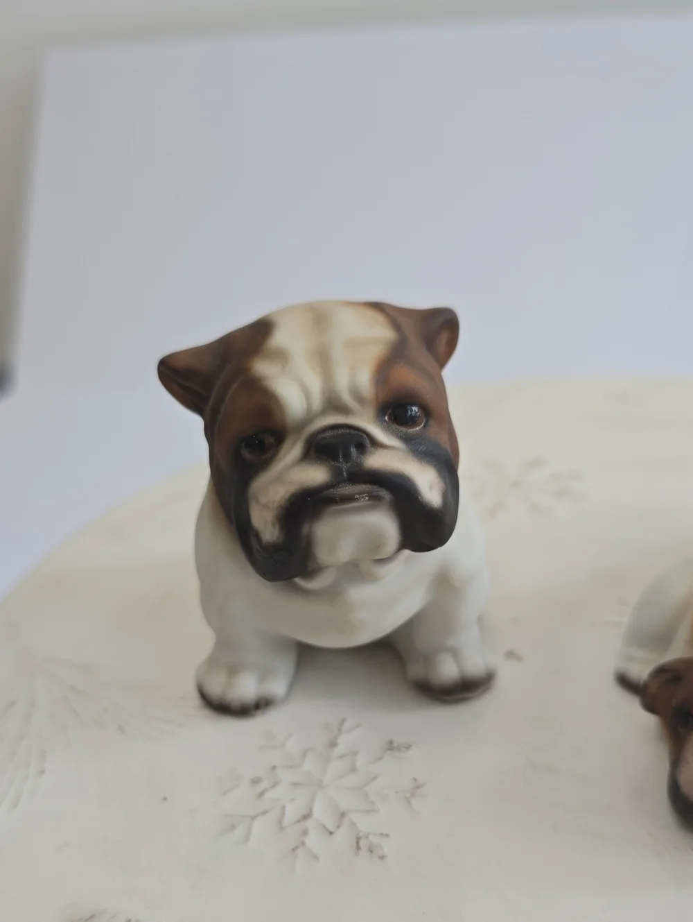 Vintage Harvey Knox  Set Of 4 House Global Art English Bulldog Figurines Japan